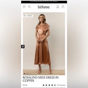 Bohme satin midi